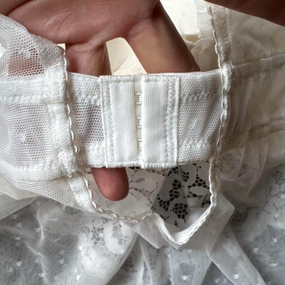 INC International Concepts White Lace Bodysuit - Picture 6 of 7